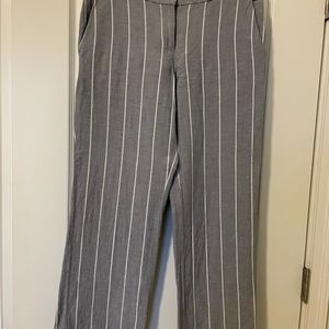 Loft Gray/White Stripe pants